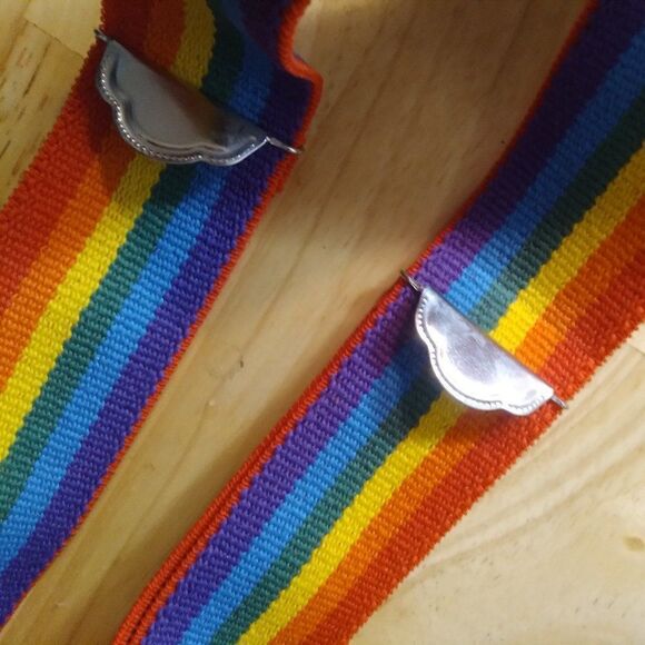 Vintage Pelican Rainbow Strap Suspenders Pride - Picture 6 of 6